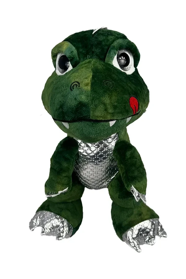 Nettes grünes Dinosaurierplüschspielzeug